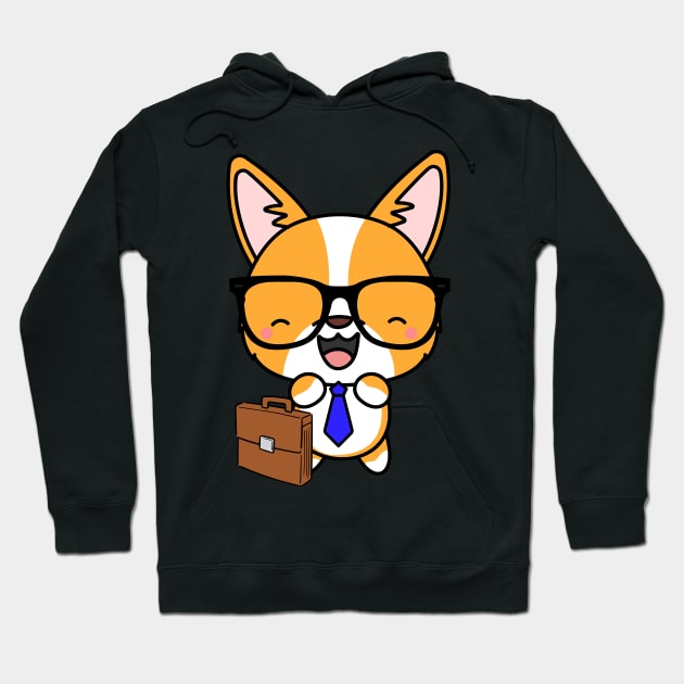 Funny corgi is on the way to work Hoodie by Pet Station